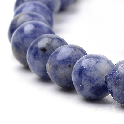 Natural Brazil Blue Spot Jasper Beads Strands G-S259-36-10mm-1