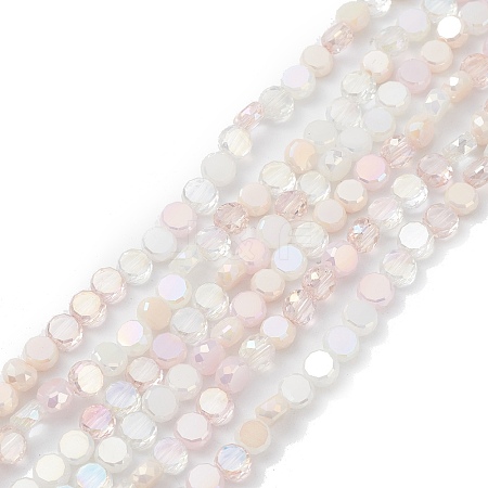 Gradient Color Electroplate Glass Bead Strands X1-GLAA-E042-03E-1