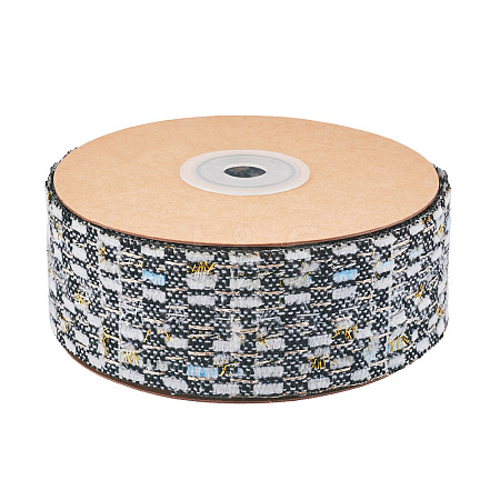 10 Yards Polyester Ribbon with Metallic Trimming OCOR-TAC0034-01-1