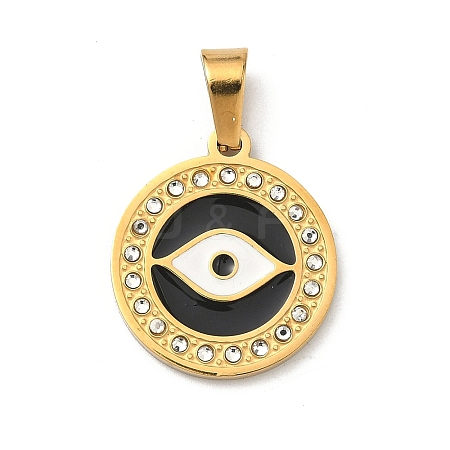 304 Stainless Steel Enamel Pendants STAS-H255-01C-G-1
