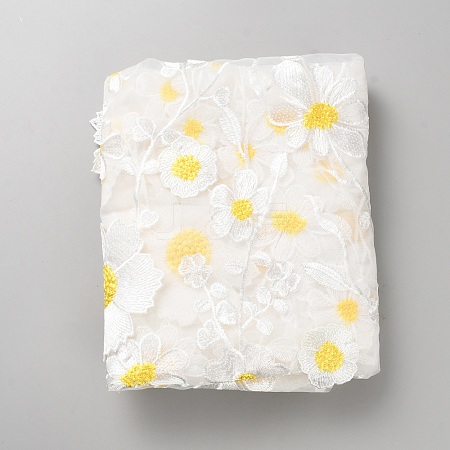 Flower Pattern Polyester Fabric for DIY Crafts DIY-WH0060-39A-1