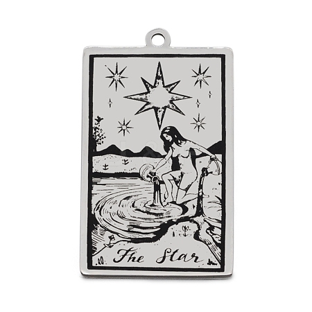 Non-Tarnish 201 Stainless Steel Pendants STAS-S105-LA211-8-1