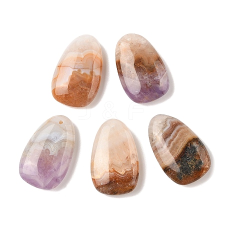 Natural Agate Pendants G-A244-02-1