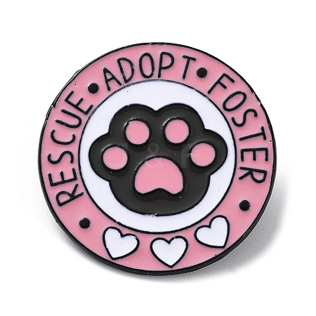 Kawaii Cute Pink Cat's Claw Pet Theme Enamel Pins JEWB-Q038-01B-1