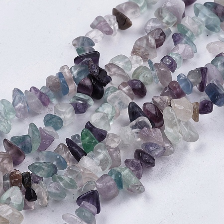 Natural Fluorite Stone Bead Strands G-R192-05-1