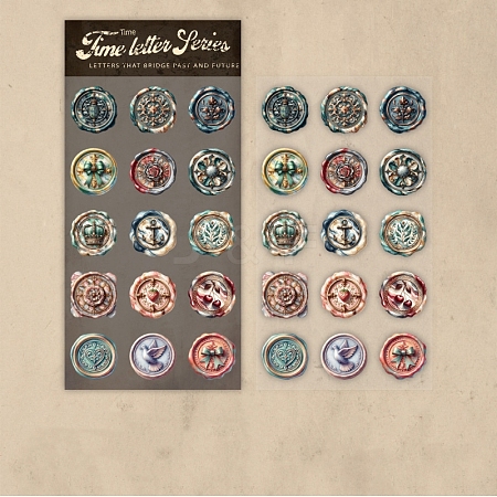 15Pcs PU Imitation Leather Stickers STIC-P018-A01-1