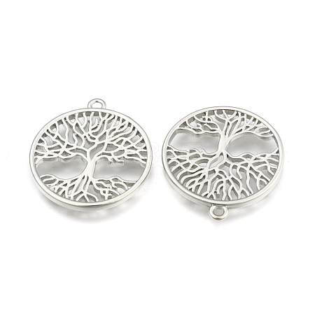 Eco-Friendly Rack Plating Brass Tree of Life Pendants X-KK-I606-41P-NR-1