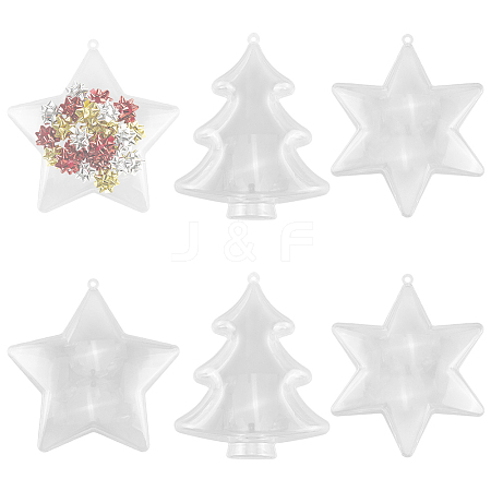 6Pcs 3 Styles Blank Plastic Big Pendants KY-GF0001-65A-1