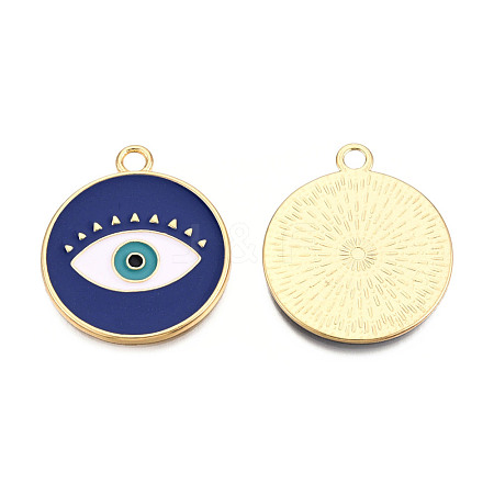 Rack Plating Alloy Enamel Pendants PALLOY-N172-060C-1