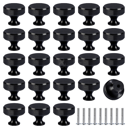 30Sets Flat Round Aluminium Alloy Drawer Pull Handles AJEW-AR0005-73-1