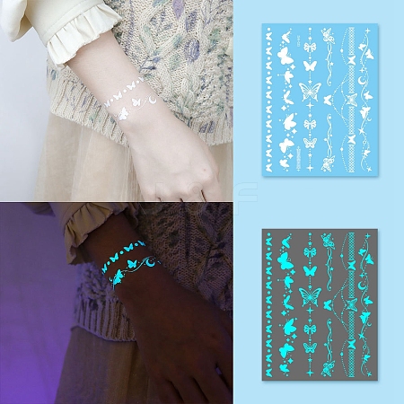 Luminous Removable Temporary Water Proof Tattoos Paper Stickers PW-WG69616-01-1