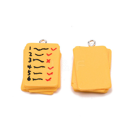 Resin Pendants FIND-WH0091-06-1