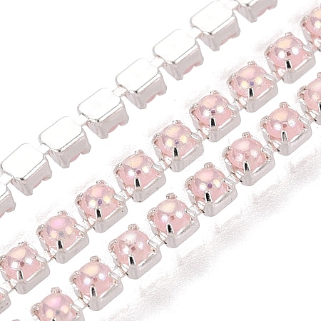 Iron & ABS Plastic Imitation Pearl Tennis Chains CH-Q006-01A-10-1
