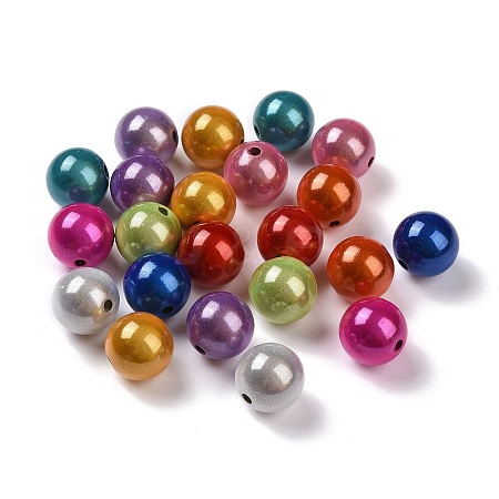 Spray Painted Acrylic Beads MACR-Q154-01A-1