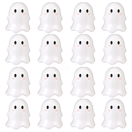 30Pcs Opaque Acrylic Beads MACR-SC0001-60A-1