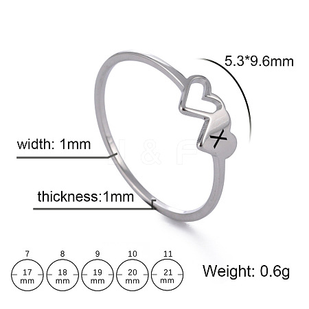 304 Stainless Steel Finger Rings for Women Men FS-WGB974C-71-1