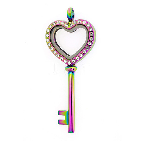 Alloy Rhinestone Magnetic Locket Pendants LS-STAS-TAC0005-02-1
