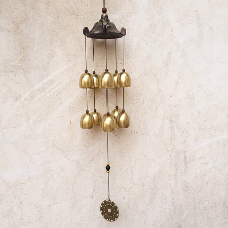 Alloy Wind Chimes Hanging Ornaments WICH-PW0002-03A-1
