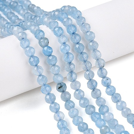 Natural White Jade Bead Strands G-R344-4mm-05-1