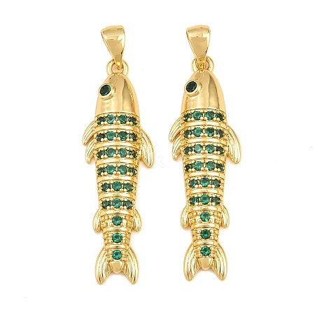 Brass Micro Pave Cubic Zirconia Pendants CU-CBAB3AD-10G-02-1