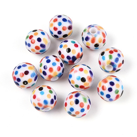 Opaque Acrylic Beads MACR-T048-03-1