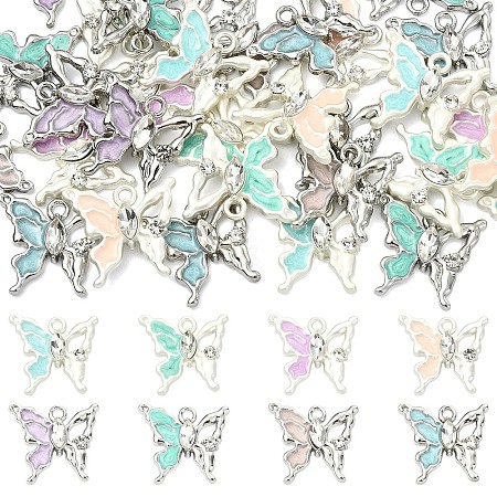 16Pcs 8 Styles Alloy Enamel Pendants FIND-YW0011-64-1