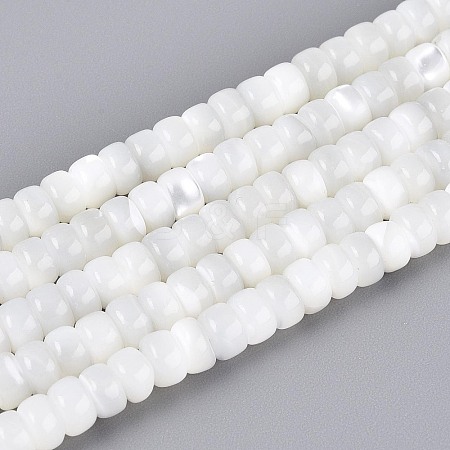 Natural Trochid Shell/Trochus Shell Beads Strands BSHE-T014-54A-1