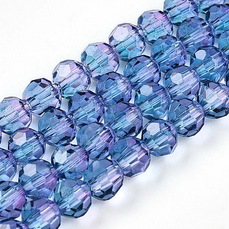 Baking Paint Transparent Glass Beads Strands DGLA-A035-T4mm-A07-1