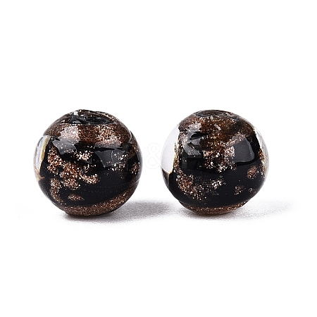 Handmade Gold Sand Lampwork Beads LAMP-N045-01B-02-1