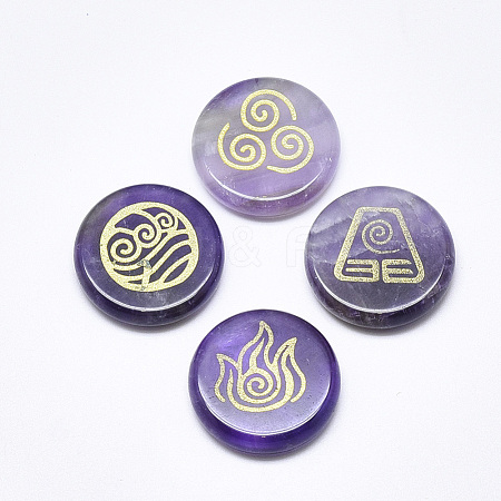 Natural Amethyst Cabochons G-T122-37B-1