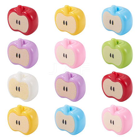 12Pcs Opaque Acrylic Beads MACR-TADJ0001-06C-1