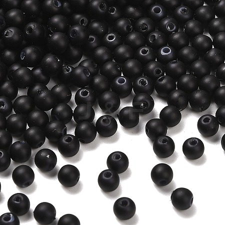 Frosted Plastic Imitation Pearl Beads KY-F022-4mm-05-1