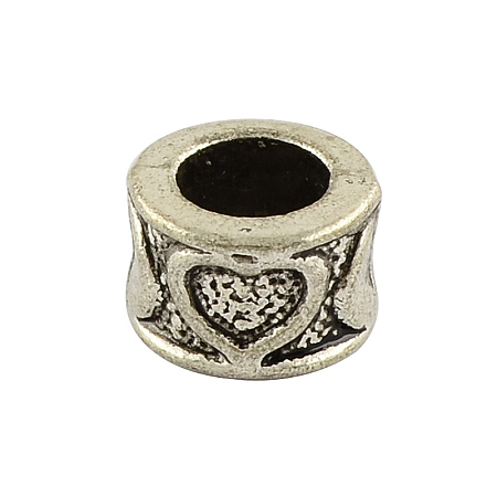 Tibetan Style Alloy Column European Bead Enamel Settings LS-TIBEB-5087-AS-LF-1