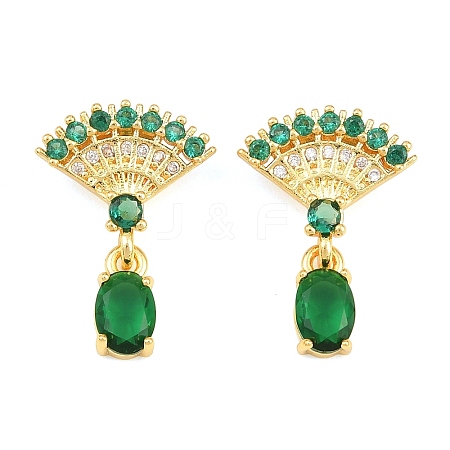 Brass Micro Pave Cubic Zirconia Pendants KK-K340-53G-01-1