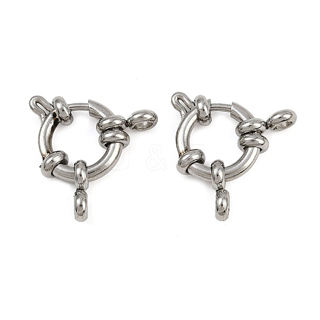 304 Stainless Steel Spring Ring Clasps STAS-B095-03P-01-1