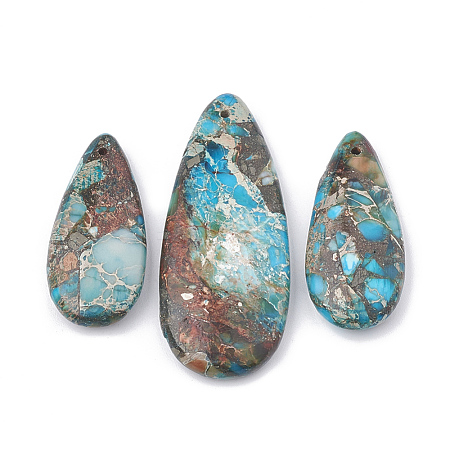 Natural Regalite/Imperial Jasper/Sea Sediment Jasper Pendants G-S328-003O-1