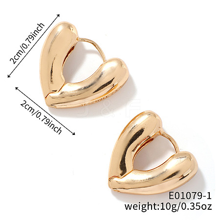 Elegant Heart Hoop Earrings YB0661-1-1