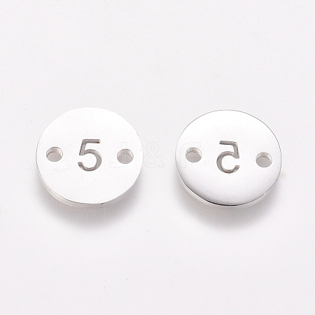 Non-Tarnish Numbers 304 Stainless Steel Links LS-STAS-G216-05P-1
