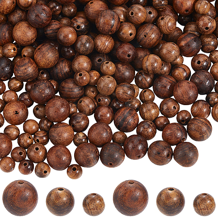 300Pcs 3 Styles Wood Beads WOOD-SC0002-14-1