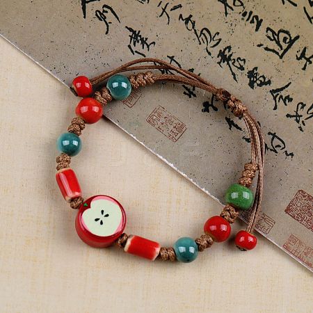 Handmade Porcelain Beaded Stretch Bracelets FS-WG33B94-15-1