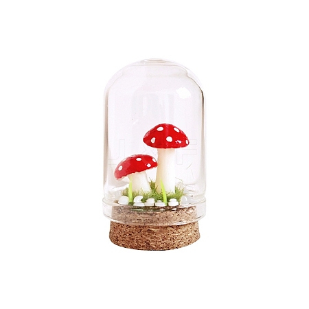 Resin Mushroom Bell Jar Model PW-WG8B3E0-01-1