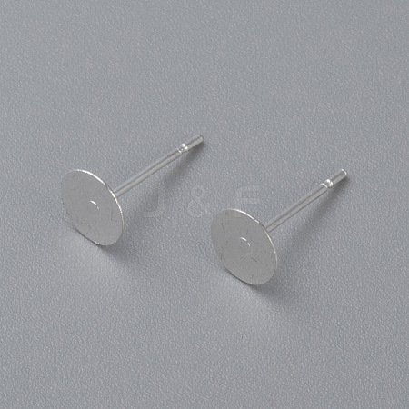 304 Stainless Steel Stud Earring Findings STAS-H436-24S-6mm-1