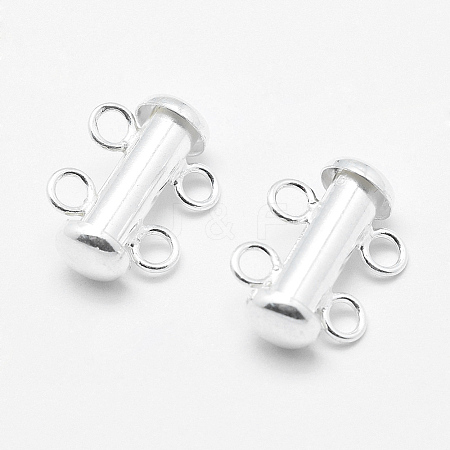 Sterling Silver Slide Lock Clasps STER-K035-01-1