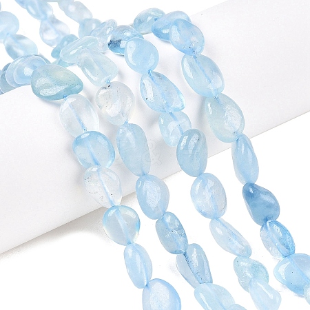 Natural Aquamarine Beads Strands X-G-R445-8x10-36-1