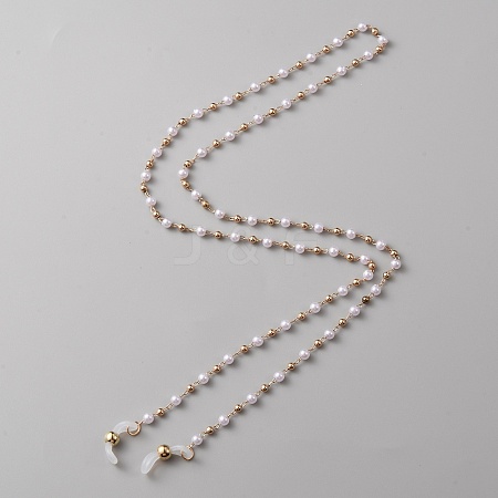 Plastic Pearl Beaded Eyeglasses Chains AJEW-WH0038-26-1