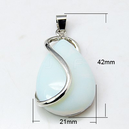 Synthetic Opalite Gemstone Pendants G-H1577-3-1