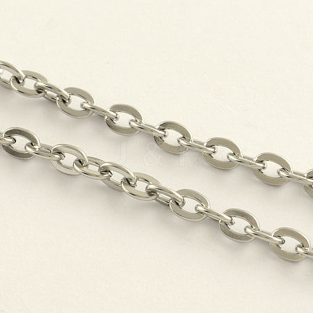 Tarnish Resistant 304 Stainless Steel Cable Chains CHS-Q001-18-1