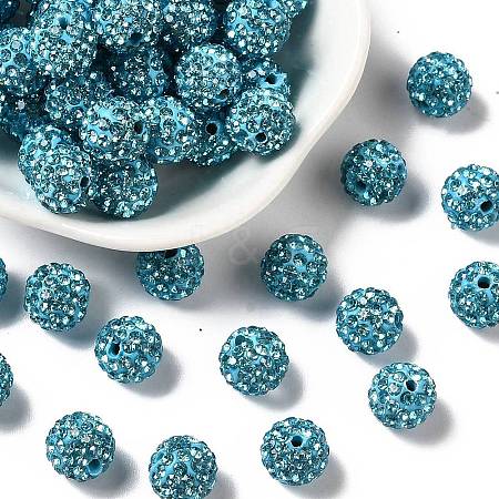 Pave Disco Ball Beads X1-RB-A130-10mm-3-1