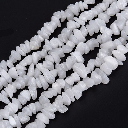 Natural White Jade Beads Strands G-G011-02-1