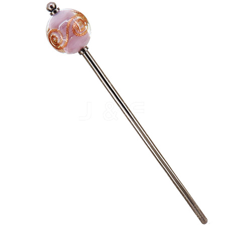 Lampwork & Brass Hair Sticks PW-WG6F808-06-1